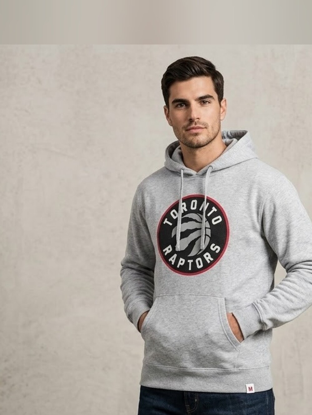 Toronto Raptors Grey Pullover Hoodie – Size Medium